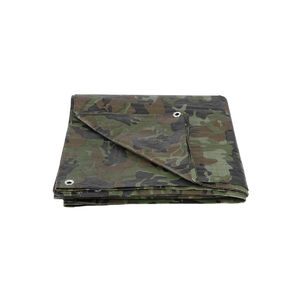 Ponyva terepmint&aacute;s PE 5 x 8 m lefűzőlyukkal 80g/m2 v&iacute;z &eacute;s UV &aacute;ll&oacute; ST