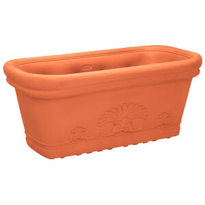 Műanyag vir&aacute;gl&aacute;da terracotta rusztikus FLORA 80 80x40H33 60L