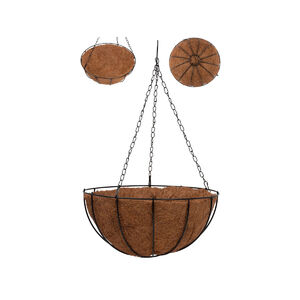 F&uuml;ggőkos&aacute;r k&oacute;kusz ac&eacute;l tart&oacute;+l&aacute;n LC-CocoB-23, 30 x 30 x 14 cm,