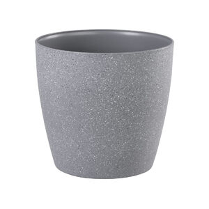 Vir&aacute;gtart&oacute;/kasp&oacute; műa. Stone, 28x26 cm, sz&uuml;rke, kő hat&aacute;s&uacute;