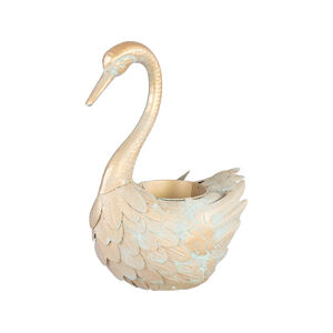 Kerti dekor&aacute;ci&oacute; MagicHome, Mecco, Hatty&uacute; f&eacute;m vir&aacute;gcser&eacute;p, arany, 35x18x43 cm ST