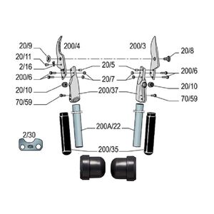 &Uuml;tk&ouml;ző k&eacute;szlet FELCO 20,23,29 - 2db (20/10)
