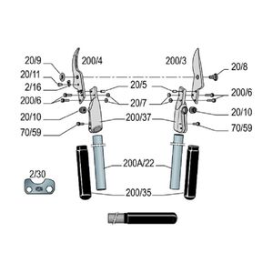 Kar p&aacute;r alum&iacute;nium FELCO 200A - 22 cm