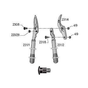 Csavar, tengely FELCO 231