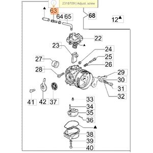 Csavar, &aacute;ll&iacute;t&oacute; csavar a pip&aacute;hoz AM 190, MB 80, MB 800, MTL 50,