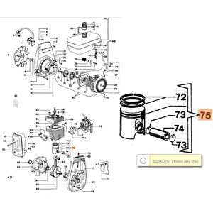 Dugatty&uacute; komplett 50 mm - SA45 TL,SC55 B - RENDEL&Eacute;SRE