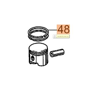 Dugatty&uacute; gyűrű 48 mm - AM180,190,MB80,800 - oldalt stiftelt