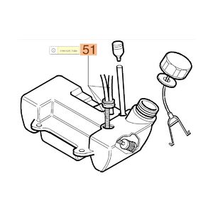 Cső &uuml;zemanyag tankba dupla 730, 735, 740