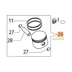 Dugatty&uacute; komplett 42 mm - GS 440 - II. Series - 12mm csapszeg