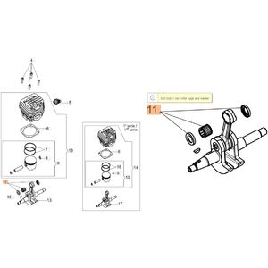 Tűg&ouml;rgő főtengelybe GSH 51, GSH 510, GSH 56, GSH 560