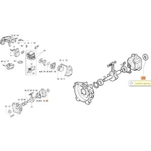 Szimmering (főtengely) 12x22x7 - 932C,725,BV 126,HC 260XP-275XP,SP 126,