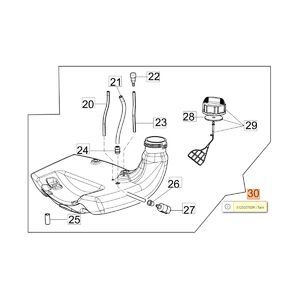 &Uuml;zemanyag tank BC380,420,430 => 61250076