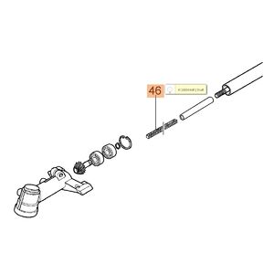 Tengely a sz&ouml;ghajt&aacute;s &eacute;s a meghajt&oacute; tengely k&ouml;z&eacute;, kb. 10cm - BC 280,320
