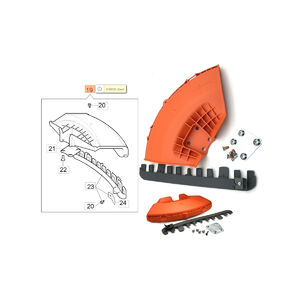 V&eacute;dőburkolat komplett - 61042036,61330234- 725,727,730,733,735,BC350,380,SPARTA381,441