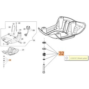 Csavar k&eacute;szlet (csavar+al&aacute;t&eacute;tek+rug&oacute;) BC 430 S-T-TL, BCF 430 
