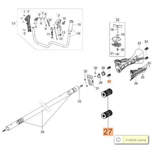 Rezg&eacute;scsillap&iacute;t&oacute; rug&oacute;bak als&oacute; BC 430 T, BC 550 MASTER - 1. & 2. series - piros