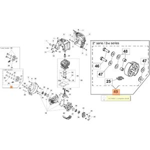 Kuplung komplett BC 240 II. series, HC 265 XP, HC 280 XP