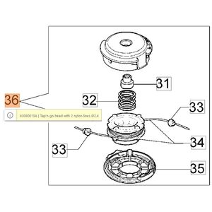 Damilfej komplett Multi Mate boz&oacute;tv&aacute;g&oacute; 2.4mm