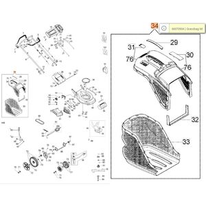 Fűgyűjtő kos&aacute;r - &Uacute;J - K 605, K 805 motorosokhoz - (66110839 - 50y) - 66070630