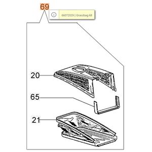 Fűgyűjtő kos&aacute;r doboz G 44, G 48, G 53TBX - 66110021