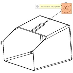 Fűgyűjtő zs&aacute;k keret SR 40 R45, SR 40 S50