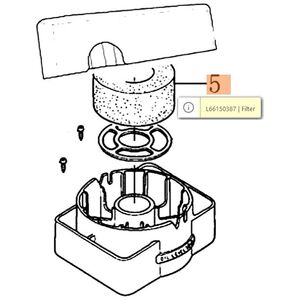 L&eacute;gszűrő bet&eacute;t szivacs - K 700 H, K 800 H-HC-HT motorok, MH kap&aacute;l&oacute;g&eacute;pek 
