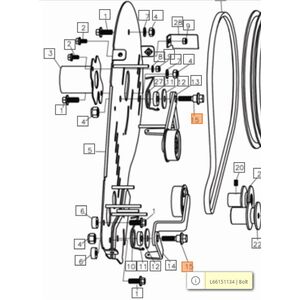 Csavar tengely &eacute;ksz&iacute;j fesz&iacute;tő g&ouml;rgőh&ouml;z MH 175 RK-RKS 