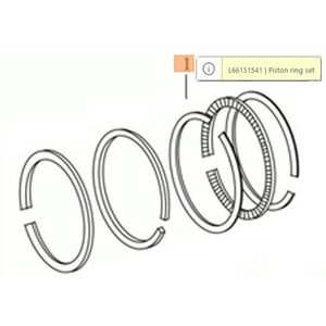 Dugatty&uacute; gyűrű K 605, K 655 motorok 